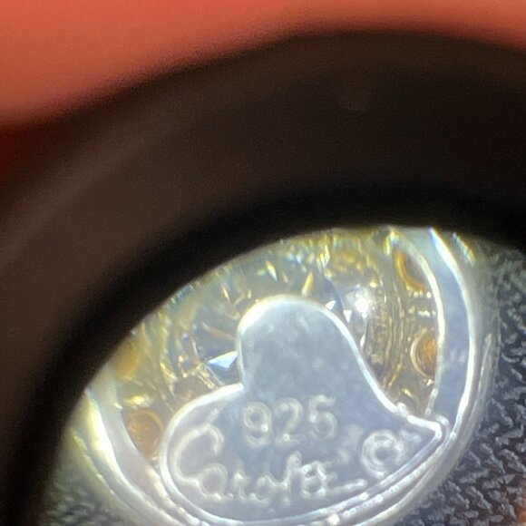 Carolee Sterling Silver White Crystal Halo Pendant  925 Italy Box Chain  Dainty - Picture 5 of 9